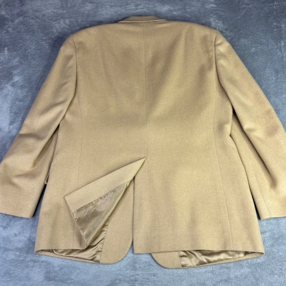 Bill Blass Blazer Mens 40 Short Camel Wool Blend Solid 2 bnt Professional Sport